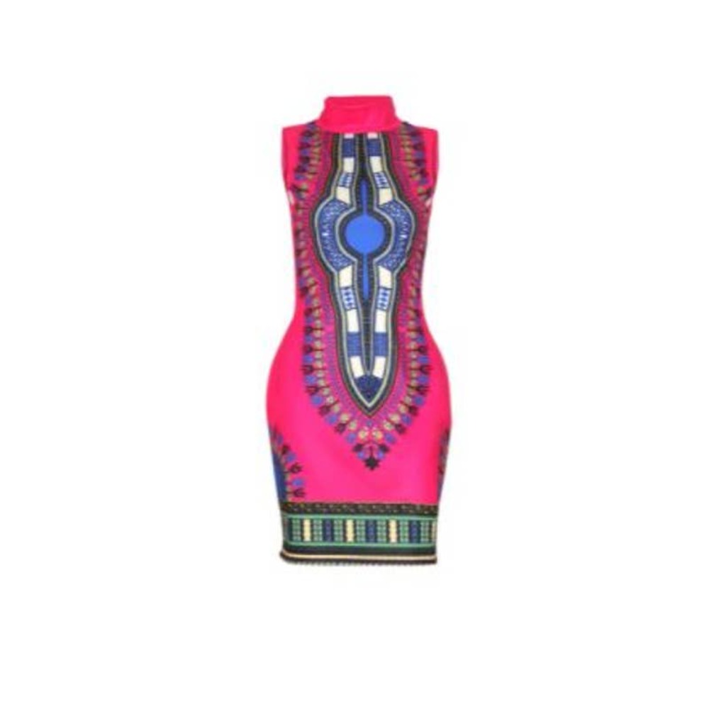 Women's dashiki traditional African print dress